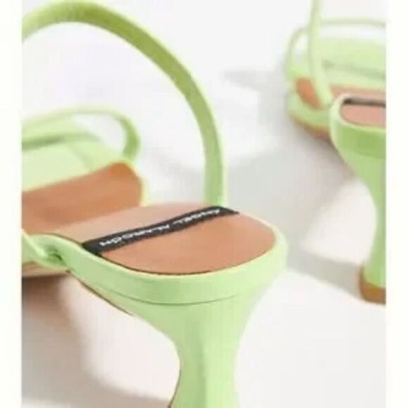 NEW Angel Alarcon Square-Toe Mules Lime Green EU 38 US 7 - 7.5 - Picture 2 of 10